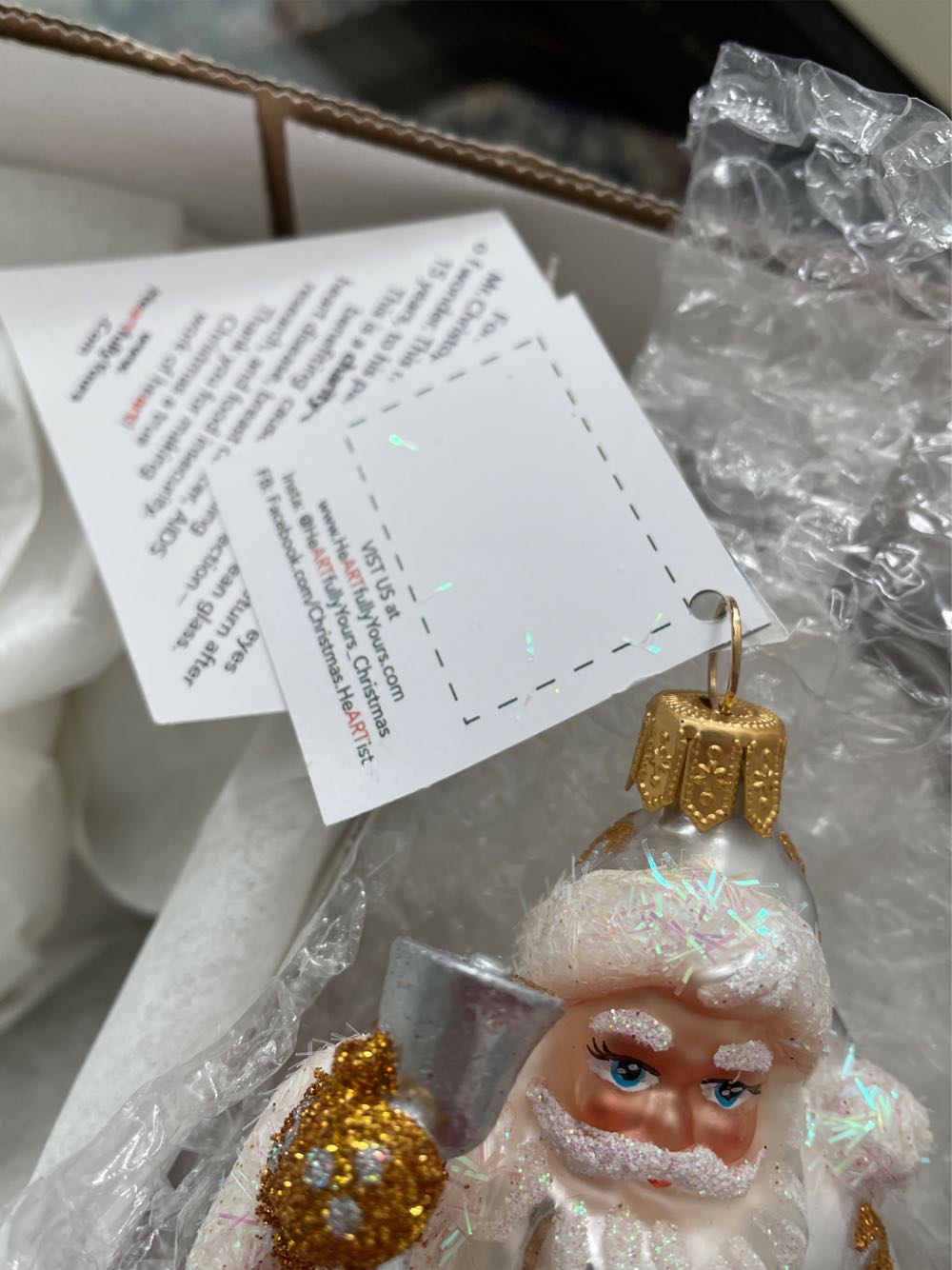 HY Silver Star Santa  ornament collectible - Main Image 3