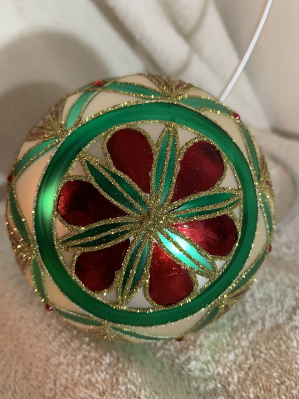 Poinsettia Ball - Holiday Heirlooms (Christmas Tree Ornament) ornament collectible - Main Image 4