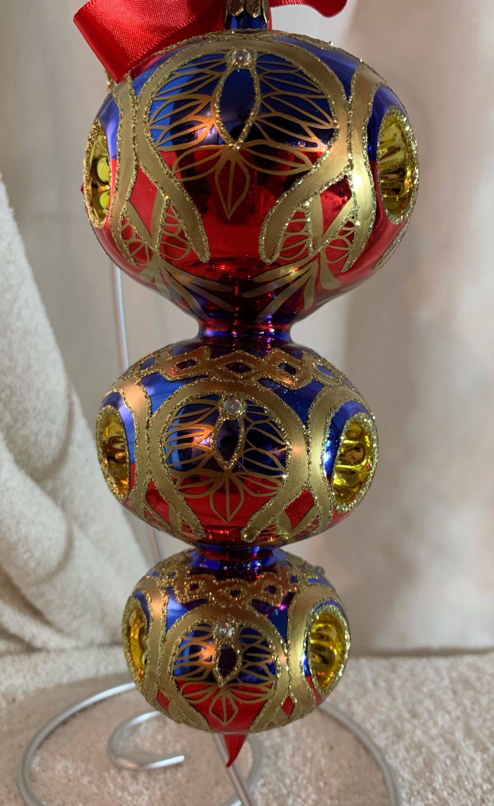 Peacock Grand Royal Triple Relector - Holiday Heirlooms (Christmas Tree Ornament) ornament collectible - Main Image 2