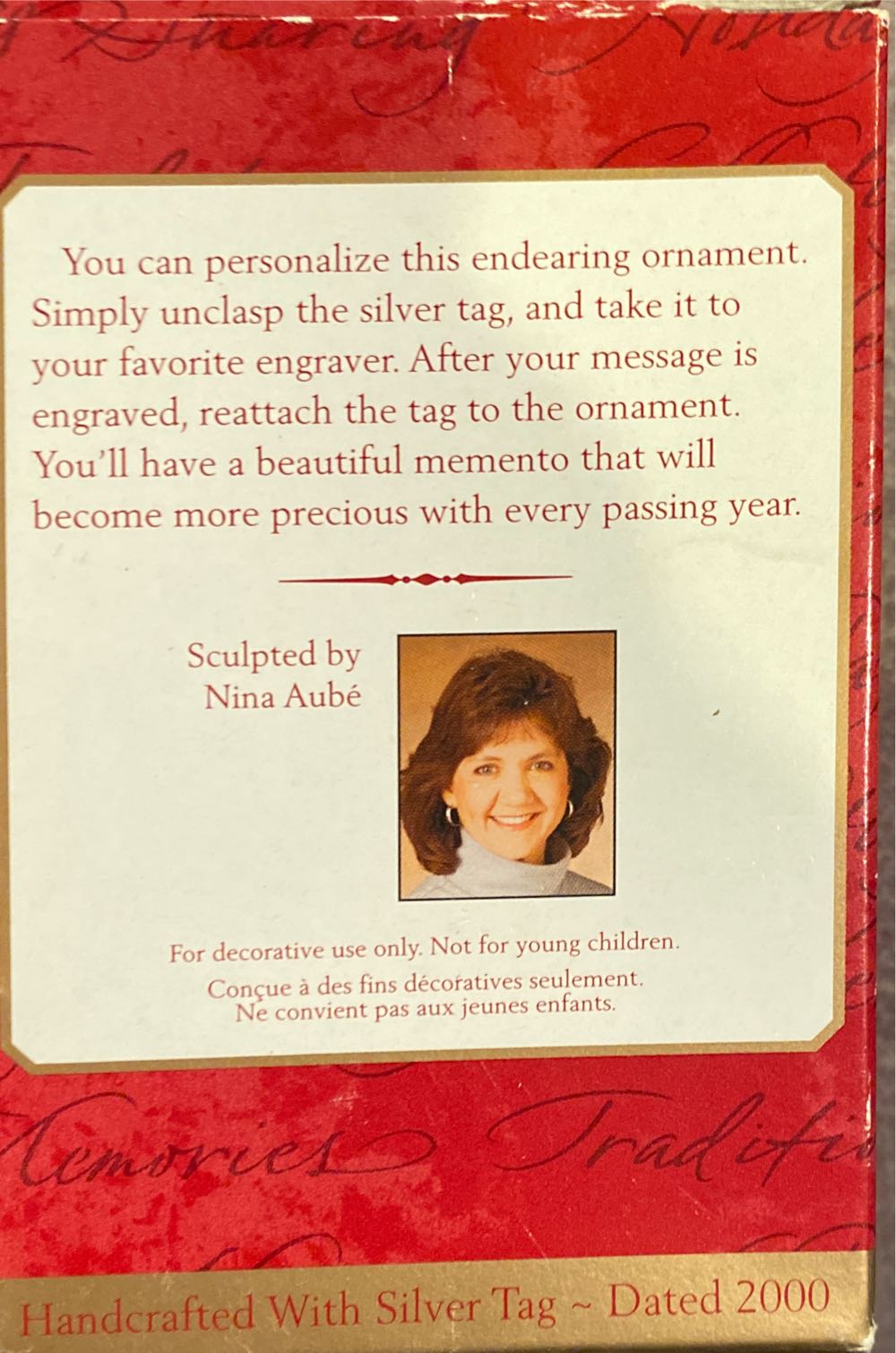 Hallmark Baby’s First Christmas Ornament Engravable  ornament collectible [Barcode 015012564785] - Main Image 2