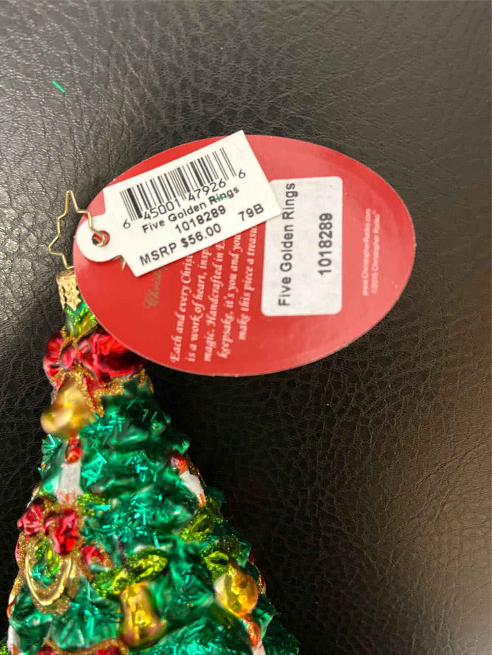 12 Days Of Christmas: Tree 5 Golden Rings (The 12 Days Of Christmas) ornament collectible - Main Image 2