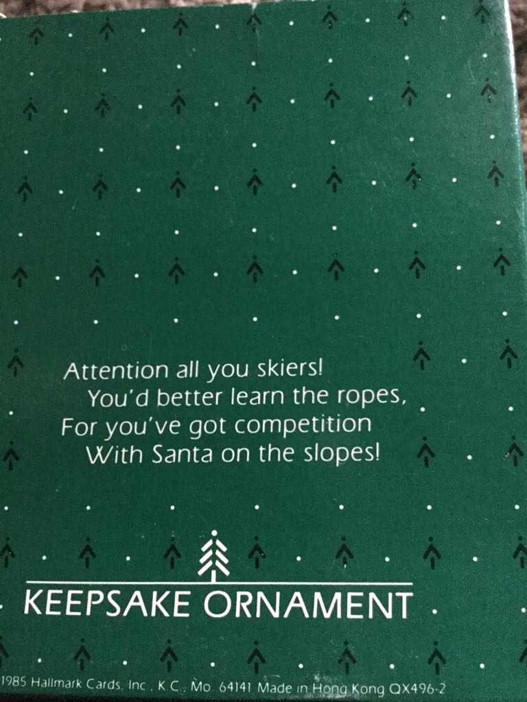 Santa’s Ski Trip  (Santa Claus) ornament collectible - Main Image 2