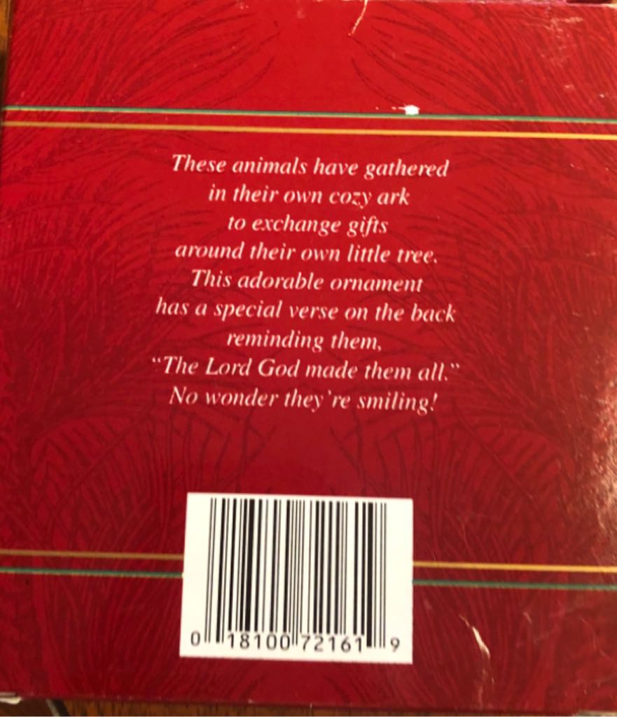 Two-By-Two Christmas  ornament collectible [Barcode 018100721619] - Main Image 2