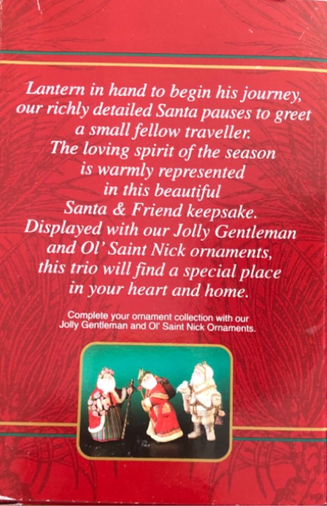 Santa & Friend - Santa Claus (Santa Claus) ornament collectible [Barcode 018100128173] - Main Image 2