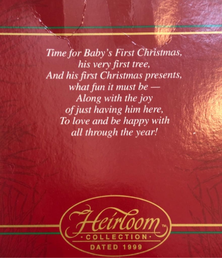 Baby Boy’s First Christmas - First Christmas (Child’s Age Collection) ornament collectible [Barcode 018100514099] - Main Image 2