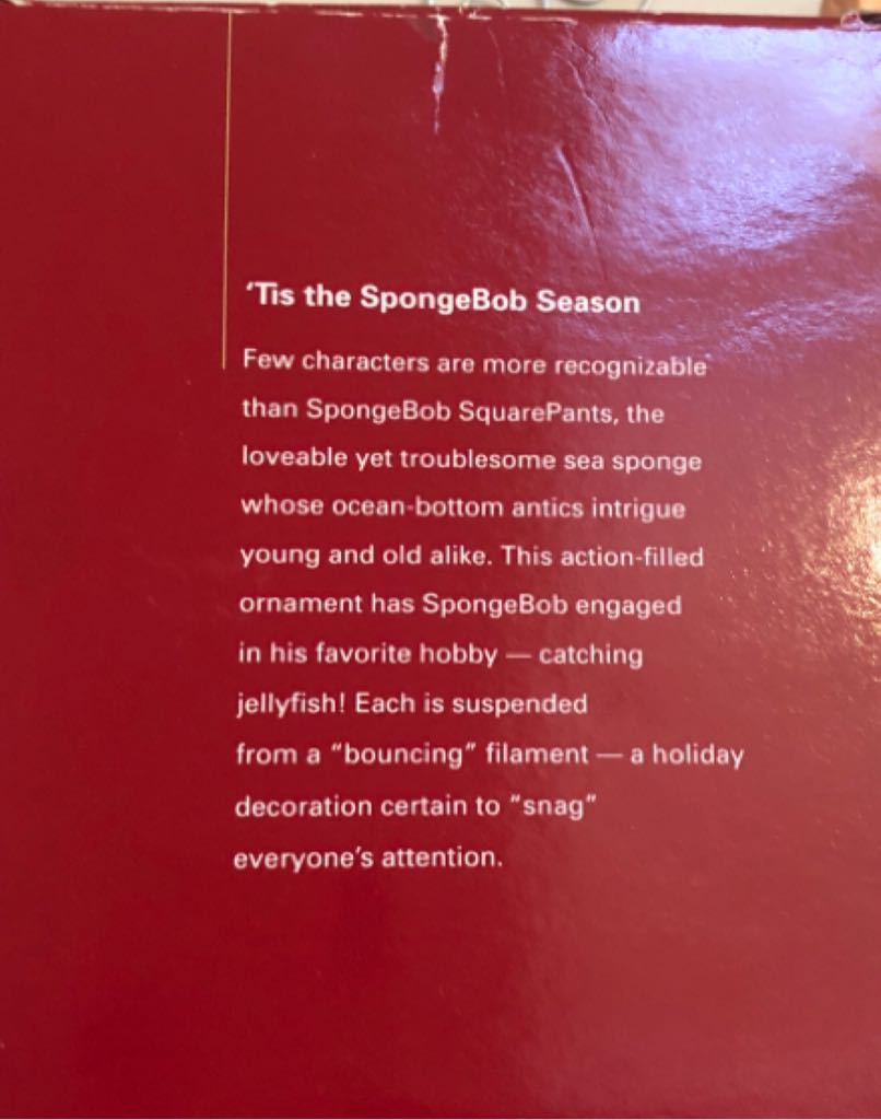 SpongeBob SquarePants - ‘Tis The SpongeBob Season - Nickelodeon Spongebob Squarepants (Television) ornament collectible [Barcode 661526652700] - Main Image 2