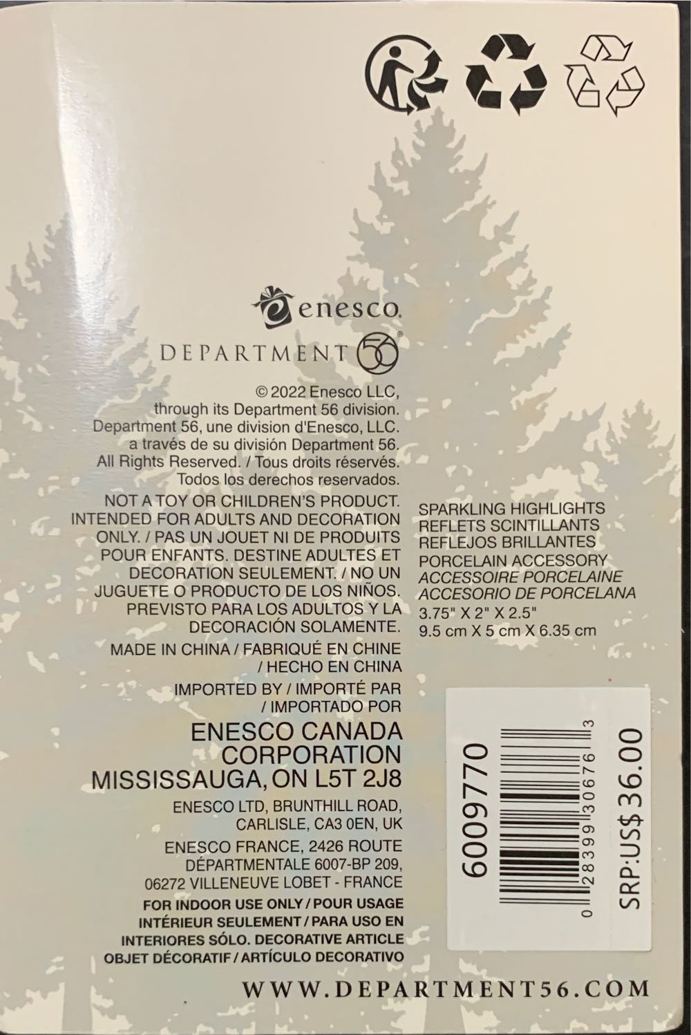 Sparkling Highlights - North pole series ornament collectible [Barcode 028399306763] - Main Image 3