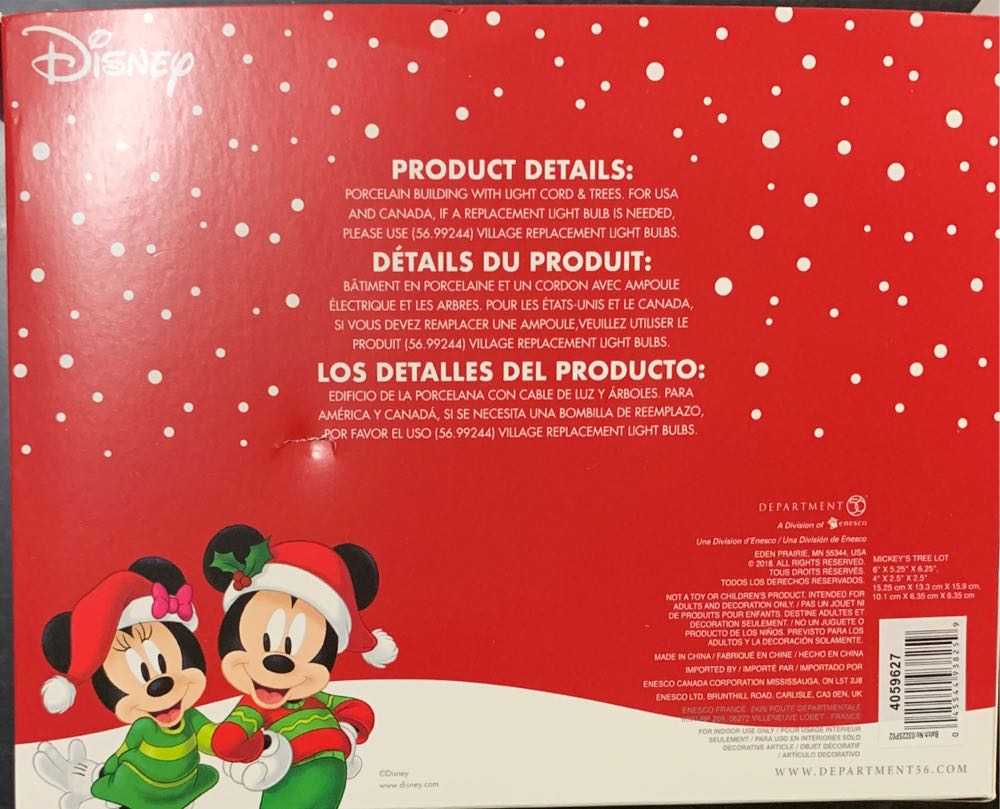 Mickey’s Tree Lot - Mickey’s Merry Christmas Village ornament collectible [Barcode 045544938259] - Main Image 3