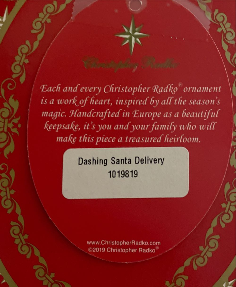 Dashing Santa Delivery  ornament collectible - Main Image 2