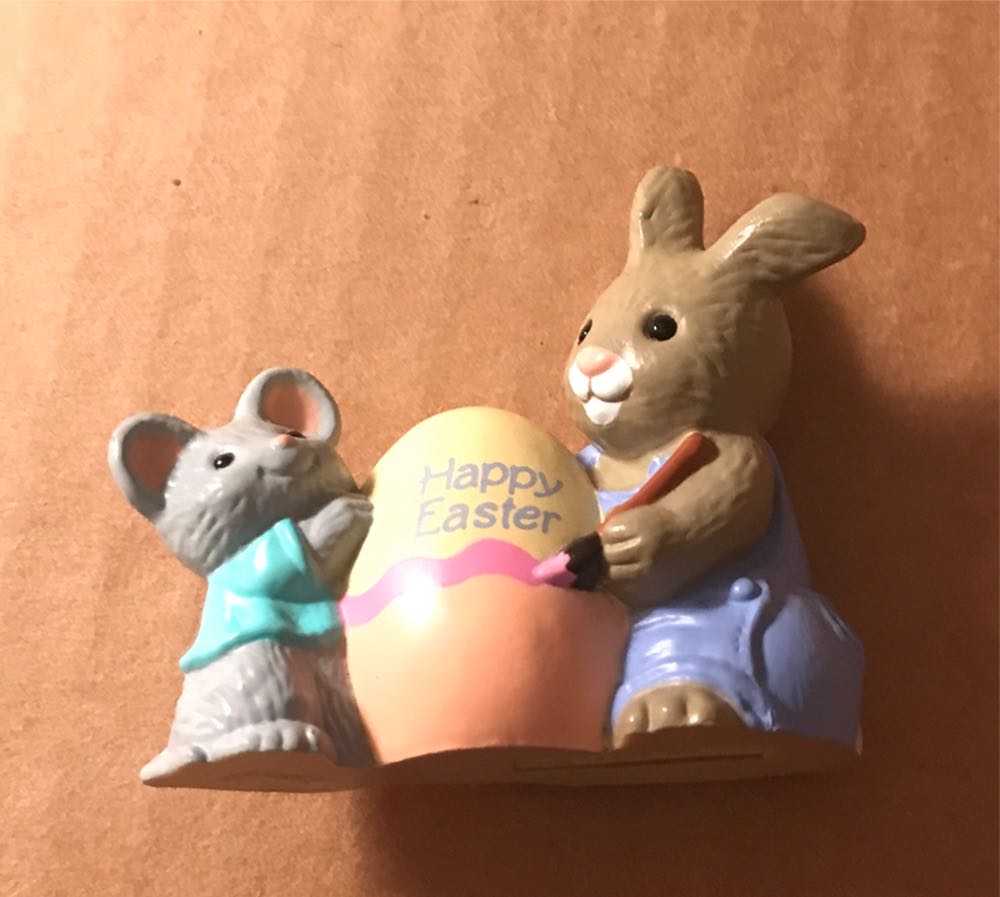 Merry Miniatures Easter Rabbit & Mouse  ornament collectible - Main Image 3