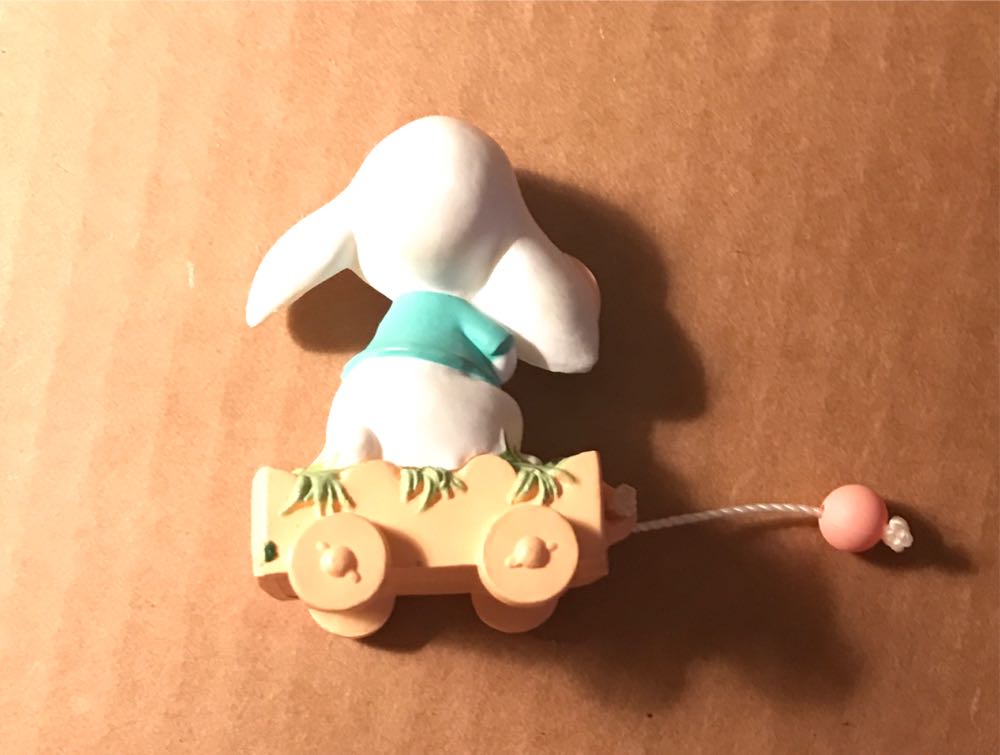 Merry Miniatures Easter Rabbit w/wagon  ornament collectible - Main Image 2