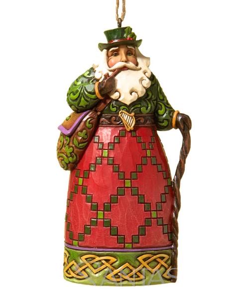 “Nollaig Shona Dhuit” Irish Santa Figurine - Jim Shore Heartwood Creek (Santa’s From Around The World) ornament collectible [Barcode 045544291859] - Main Image 2