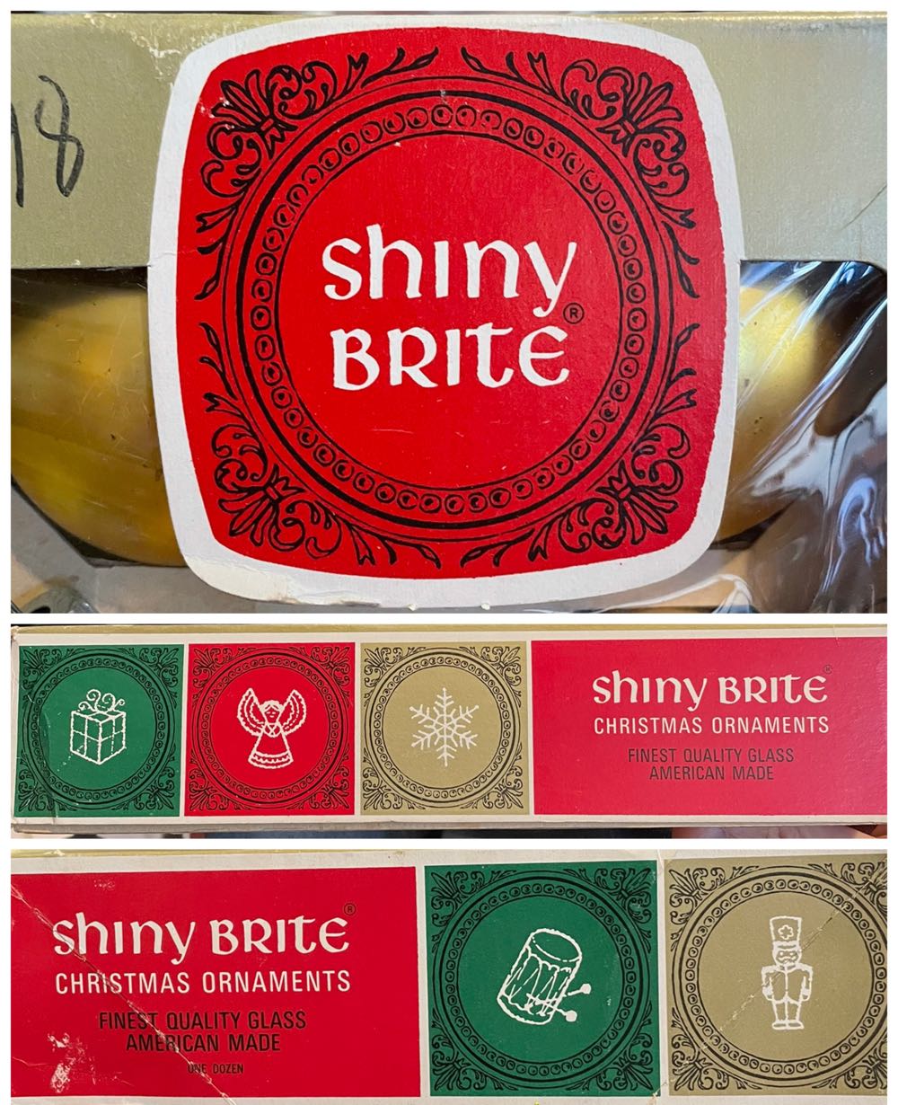 Shiny Brite - Red Medallion - Box Set - Round - Satin Lime Green - Ornaments (Round) ornament collectible - Main Image 3