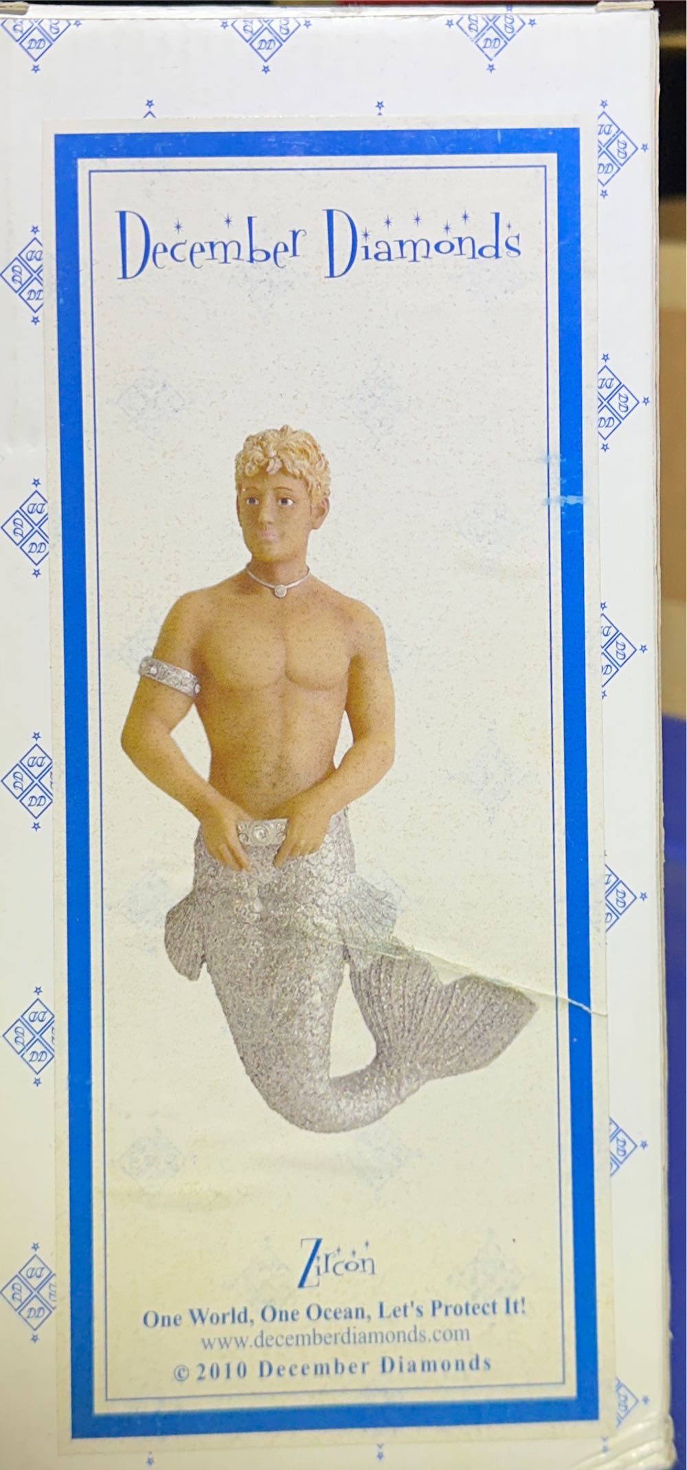 December Diamonds Zircon Merman Ornament Nib New In Collectible Gift Box  ornament collectible [Barcode 807962907404] - Main Image 1