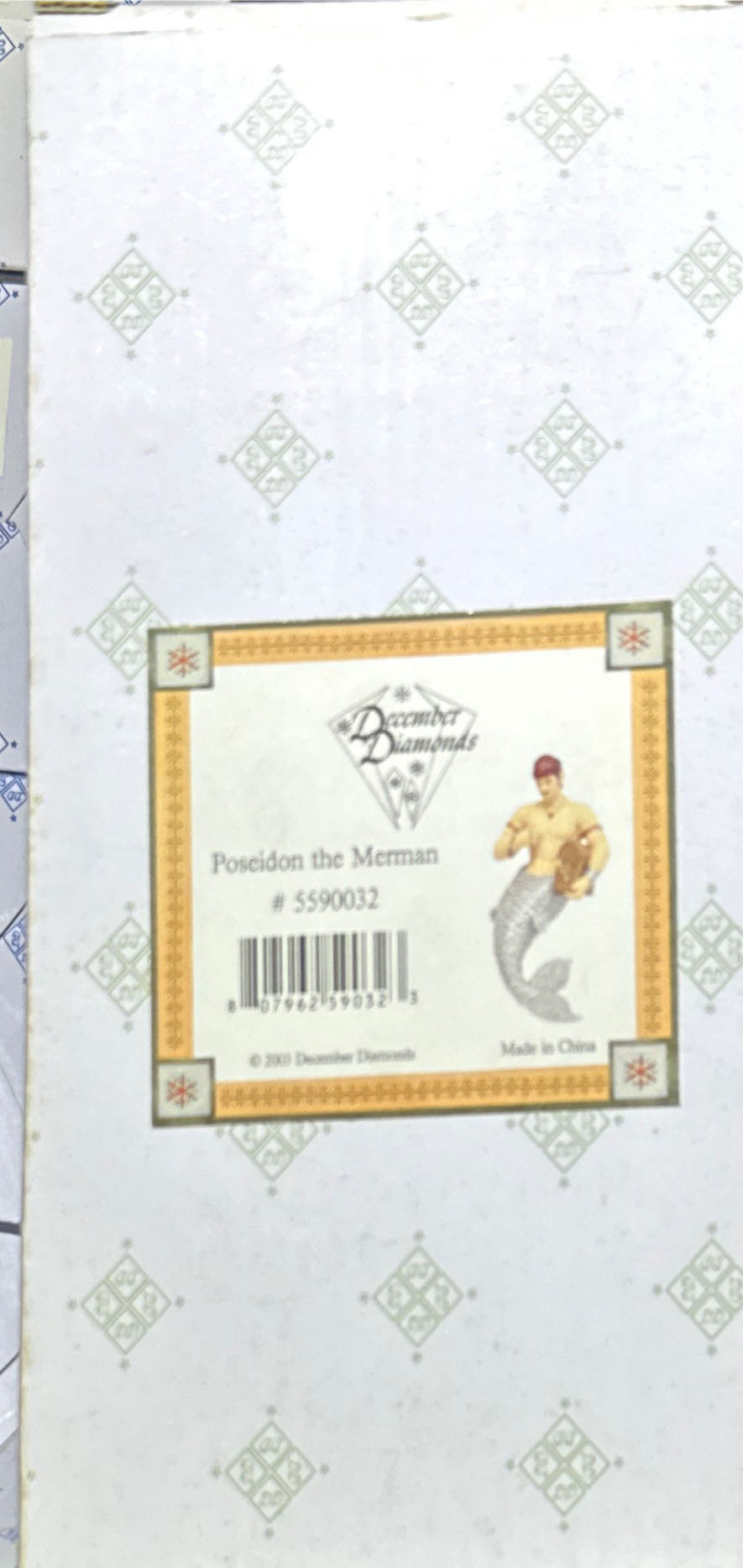 December Diamonds Ornament Poseidon Merman Silver Glitter Tail Christmas  ornament collectible [Barcode 807962590323] - Main Image 2