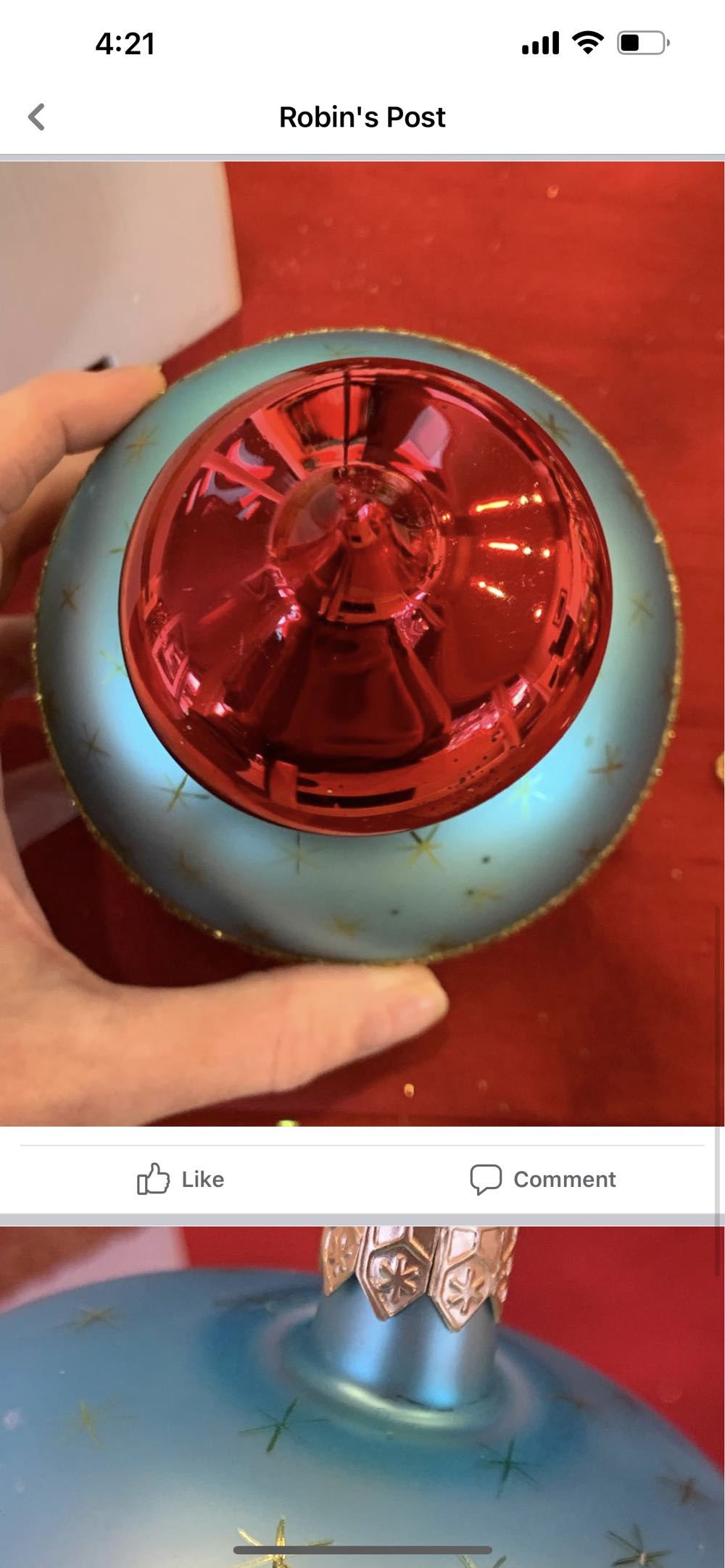 Blue Satin (94-200-0)  ornament collectible - Main Image 3