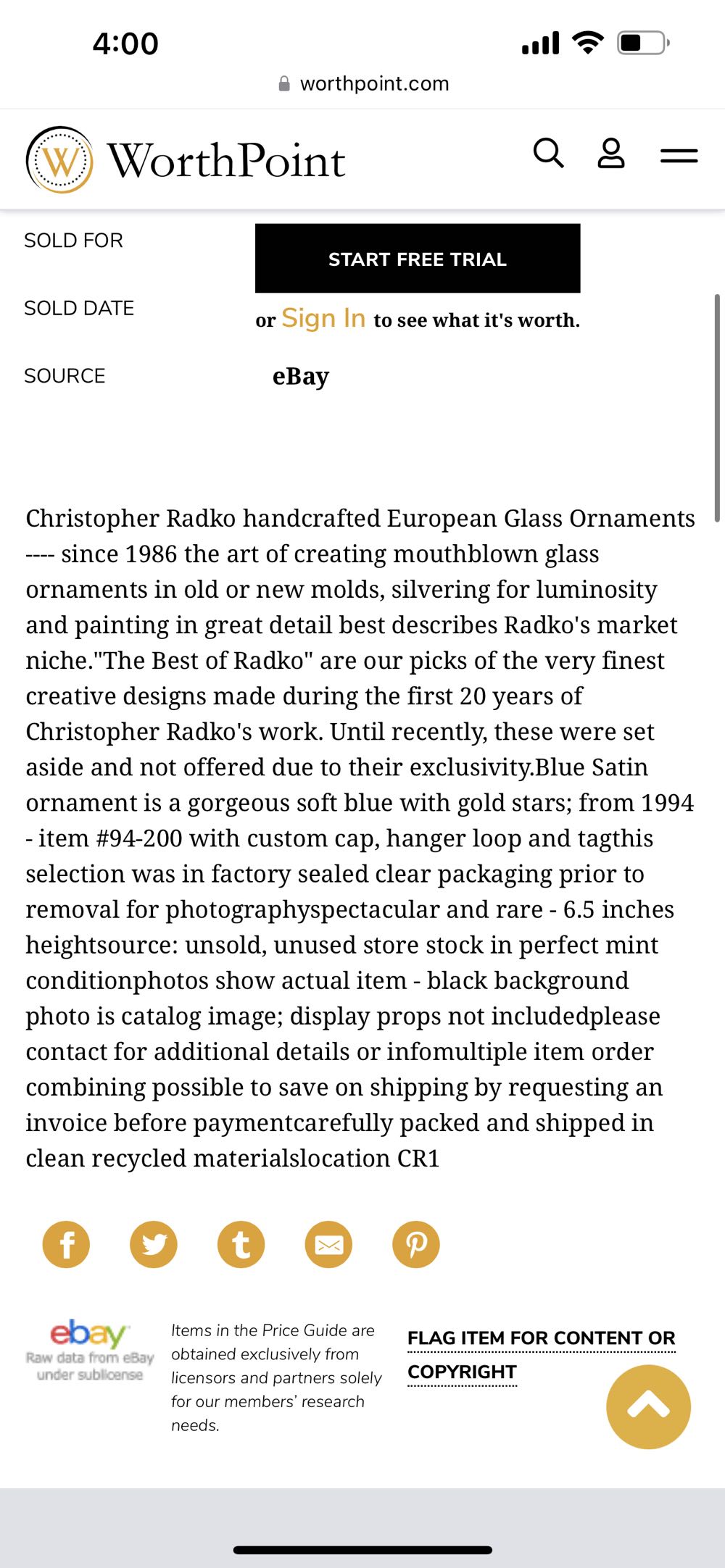 Blue Satin (94-200-0)  ornament collectible - Main Image 4