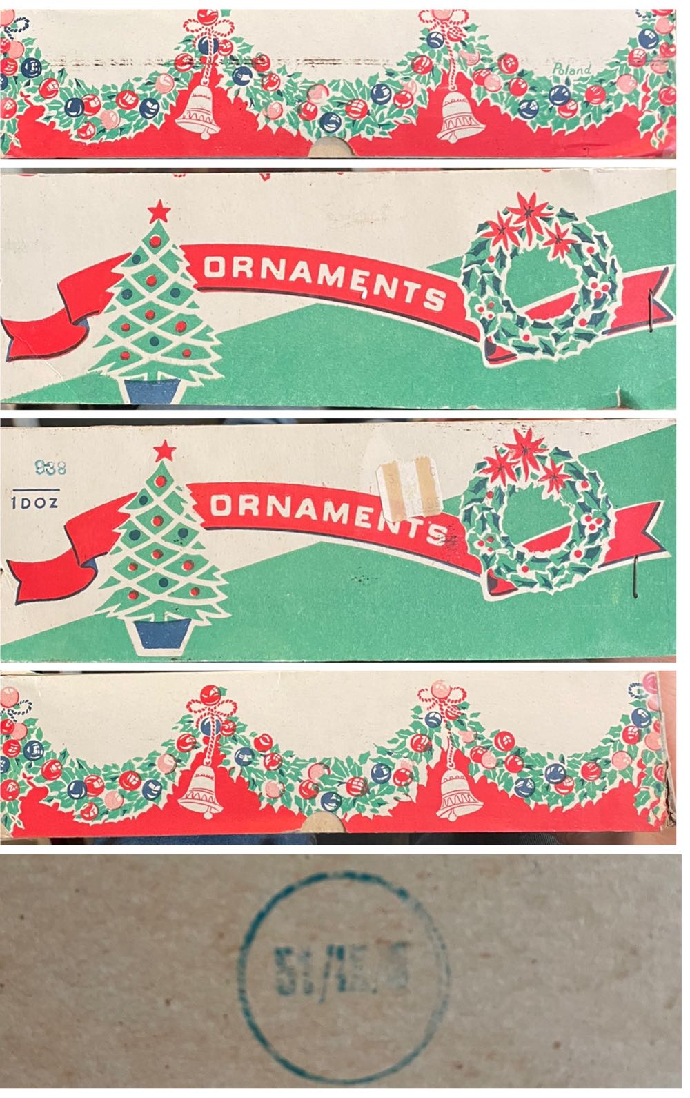 Poland - Round - Cream, Red, Orange, Sage - Designed (Round) ornament collectible - Main Image 4