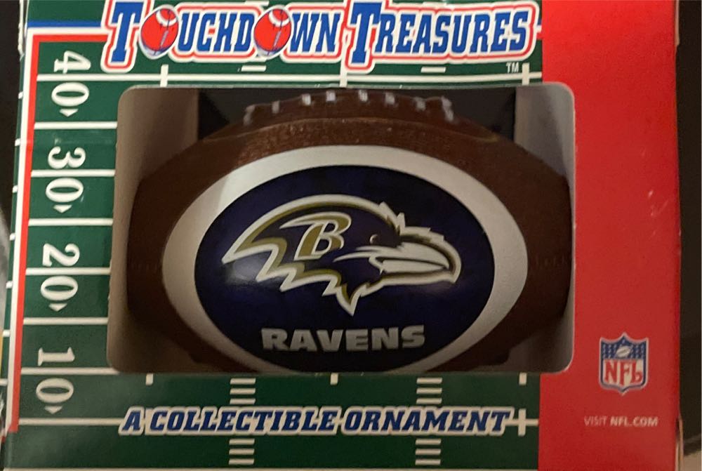 Raven Game Ball - Touchdown Treasures (Raven Football) ornament collectible [Barcode 040766850006] - Main Image 2