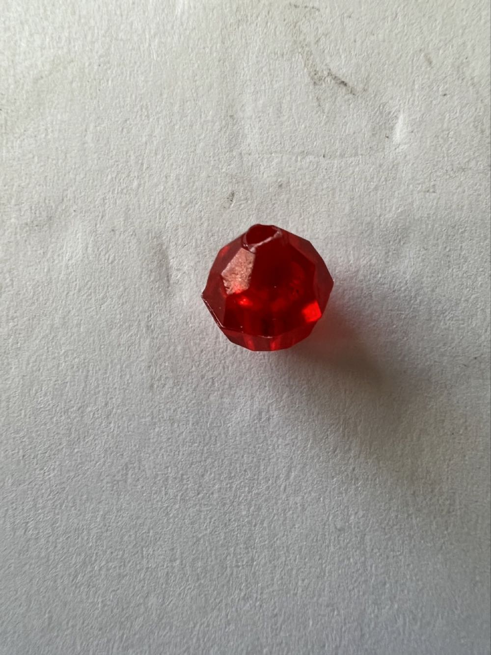 Bead:  Facetted - Red  ornament collectible - Main Image 1