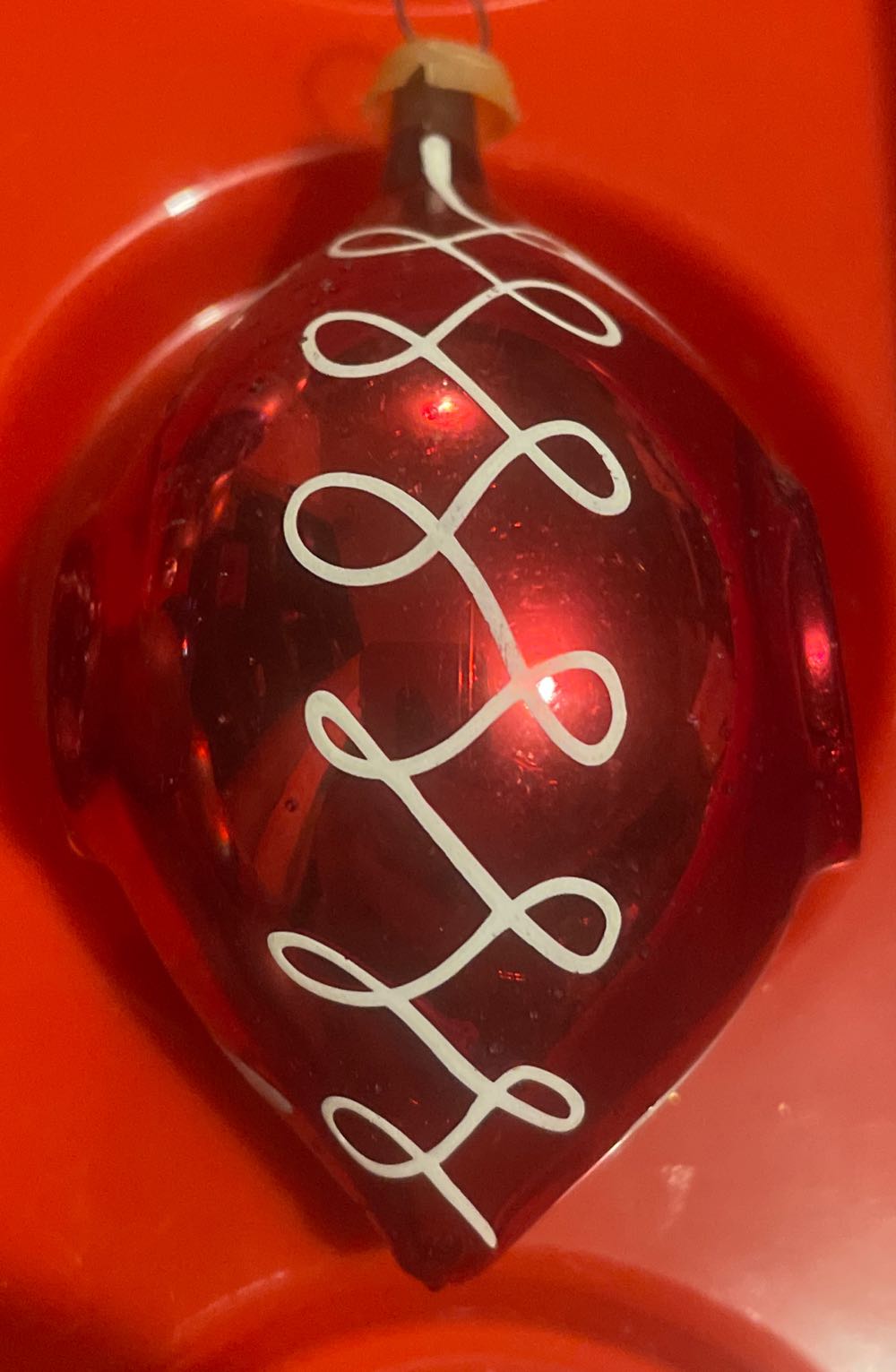 Poland - Teardrop - Double Reflector - Red, White, Silver - Reflector (Teardrop) ornament collectible - Main Image 2