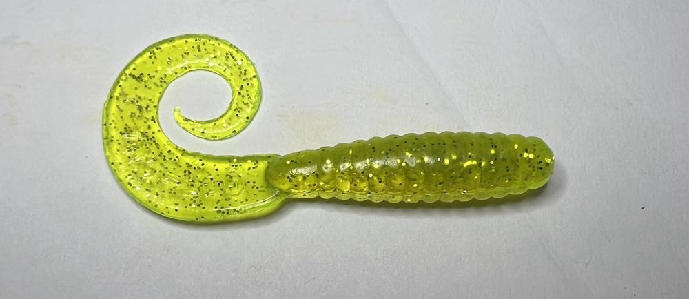 Grub:  4” - Yellow - Soft Bait ornament collectible - Main Image 2