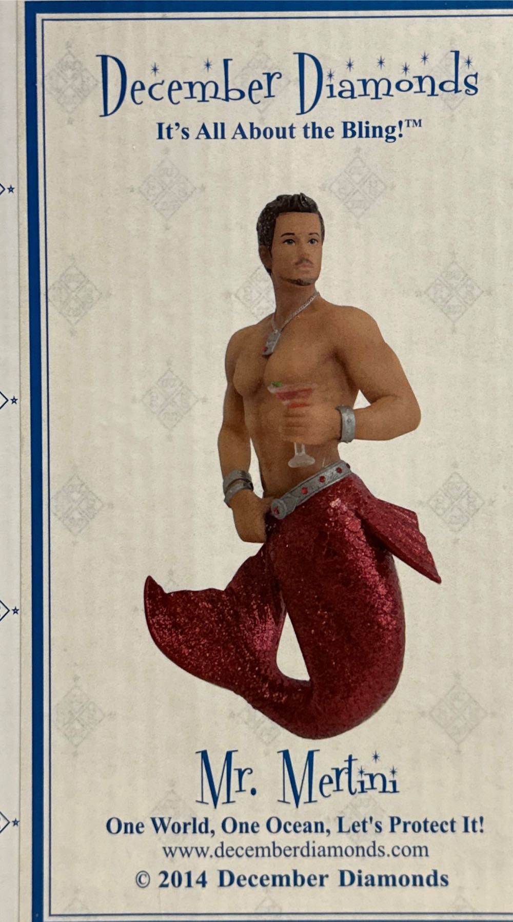December Diamonds Mr. Mertini Cocktail Merman Ornament New In Box W Tags  ornament collectible [Barcode 807962908456] - Main Image 3