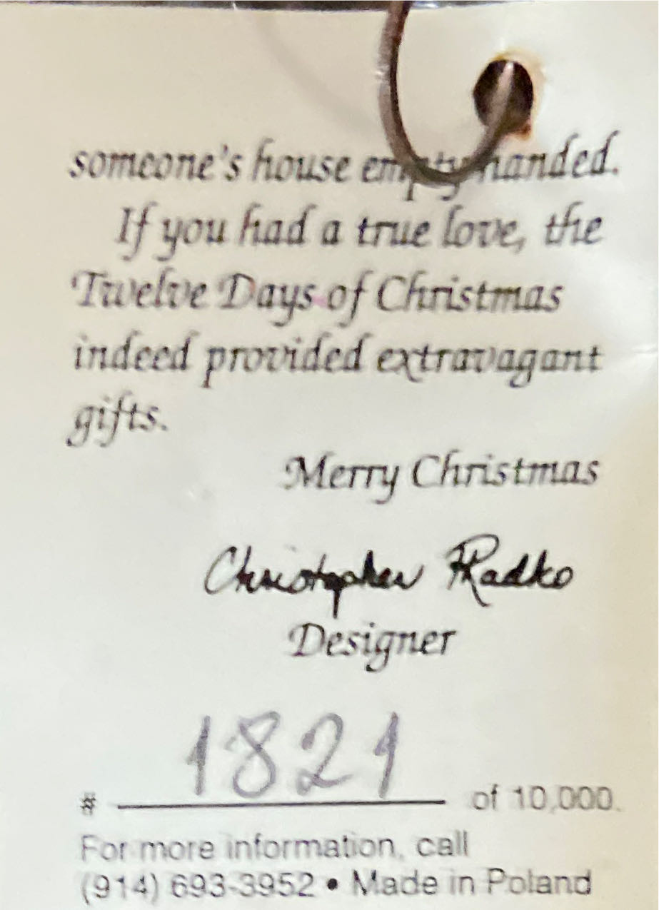 12 Days Of Christmas: 2 Two Turtle Doves  (The 12 Days Of Christmas) ornament collectible - Main Image 2