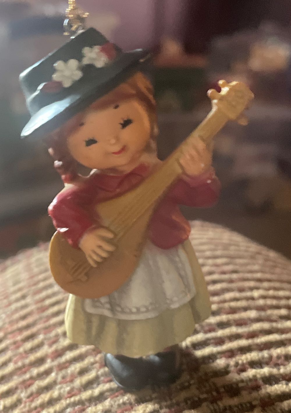 Bradford - Just For You - Girl With Mandolin - Green Dress - Just For You (Children) ornament collectible - Main Image 2