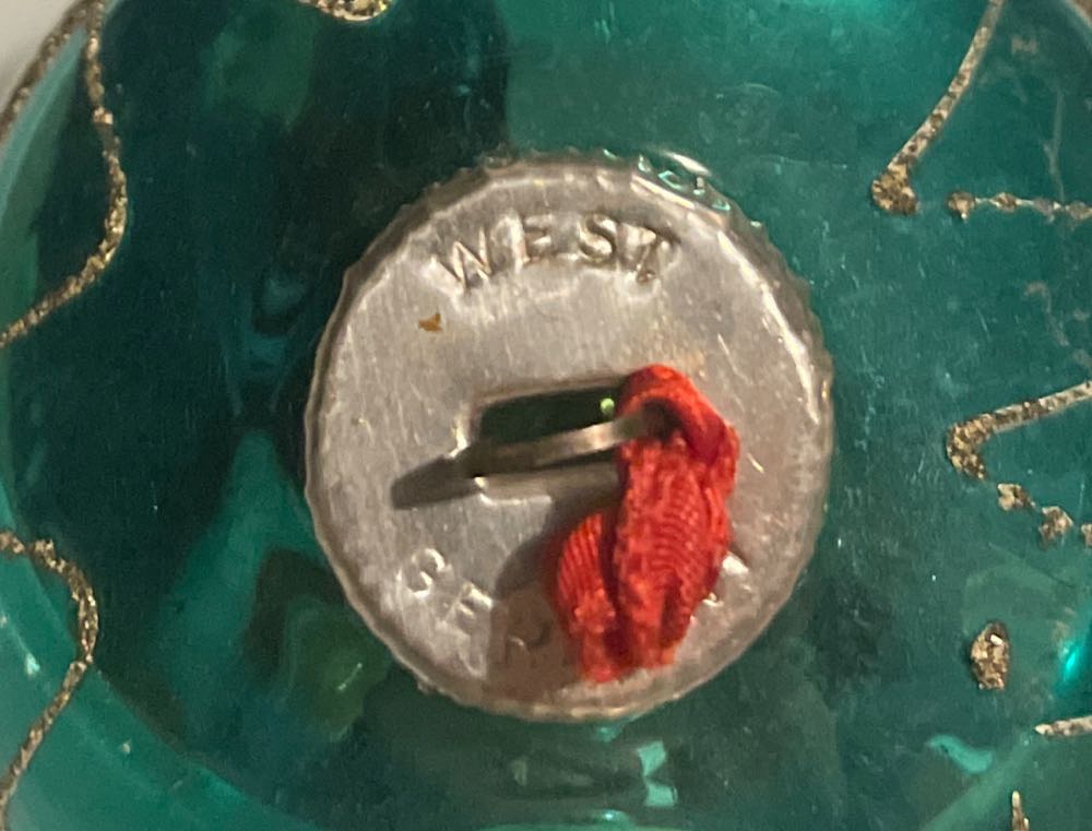 Lanissa - Round - Gold, White, Green - Stripes (Round) ornament collectible - Main Image 2