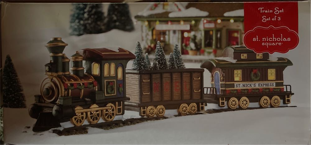 St. Nicholas Square Train Set Of 3 In Box  ornament collectible [Barcode 400943000059] - Main Image 2