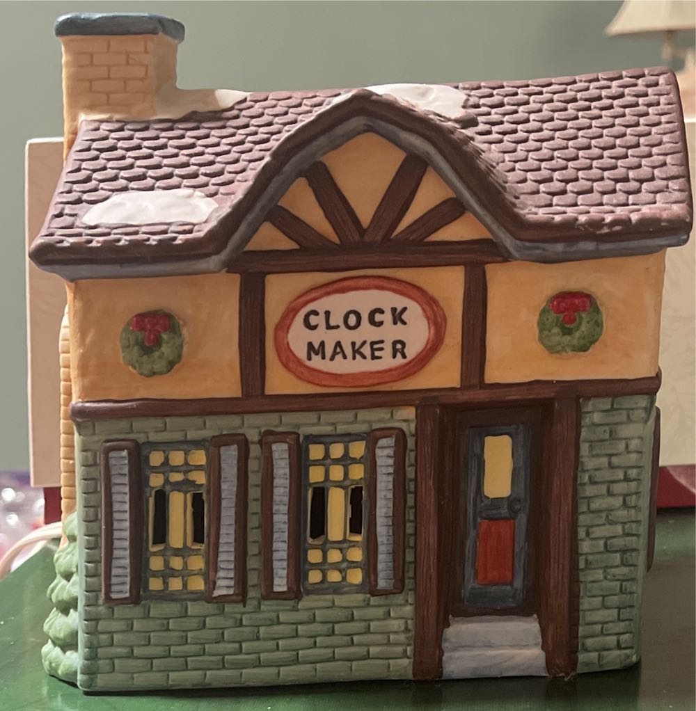 Americana Porcelain ”clock Maker” Collectable  ornament collectible [Barcode 039934641577] - Main Image 2