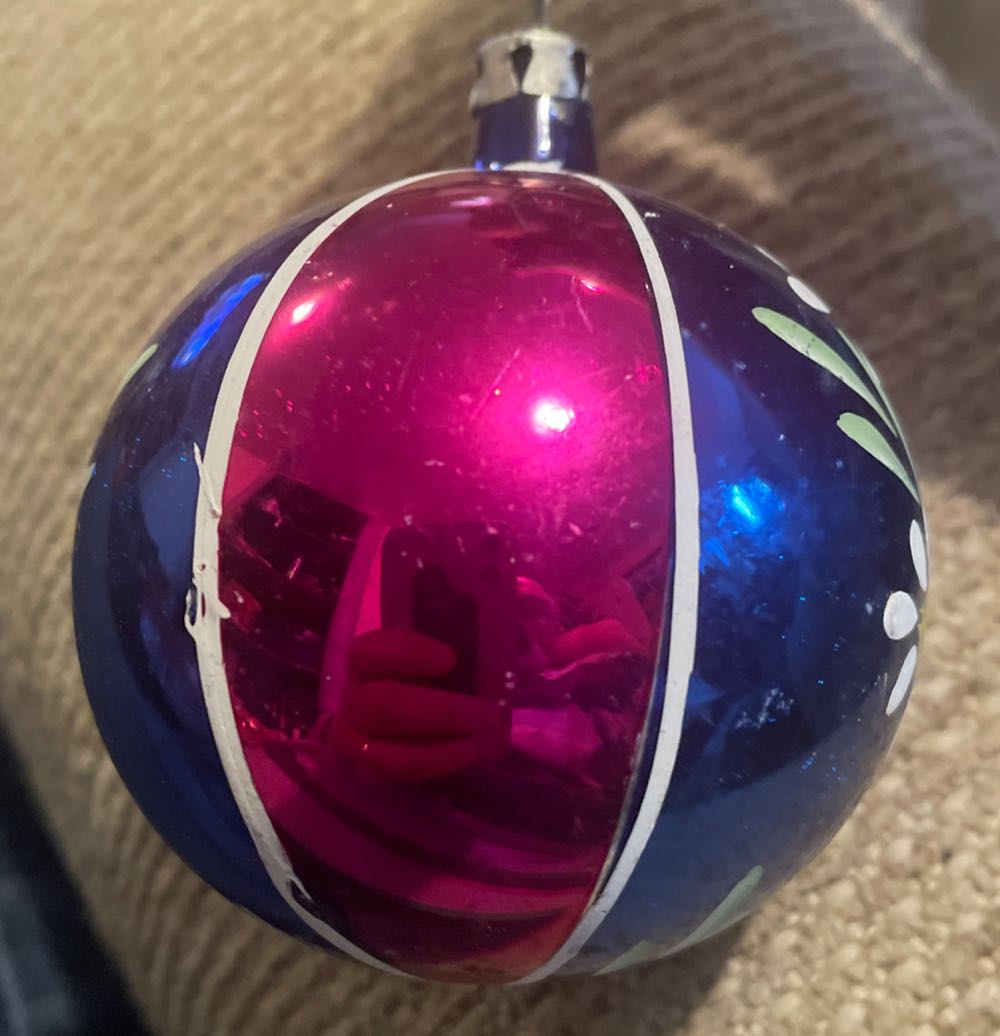 Poland - Round - Painted - Flowers - Purple, Blue, White, Yellow, Green - Painted (Ball) ornament collectible - Main Image 2