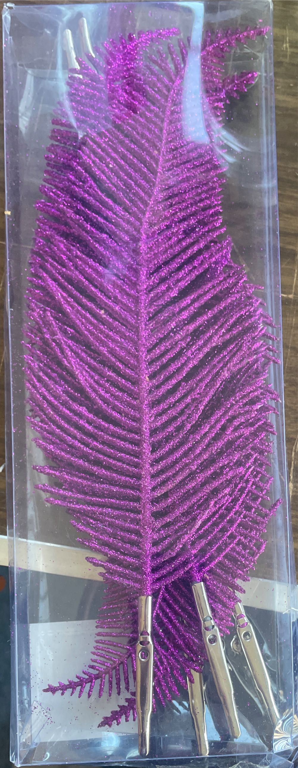Purple Adorned Clips  (Christmas Familytime) ornament collectible [Barcode 632971863874] - Main Image 1