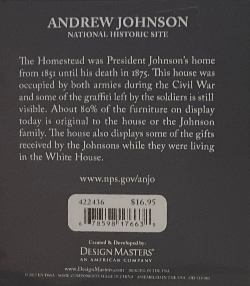 Andrew Johnson - National Historic Site (Historical) ornament collectible - Main Image 3