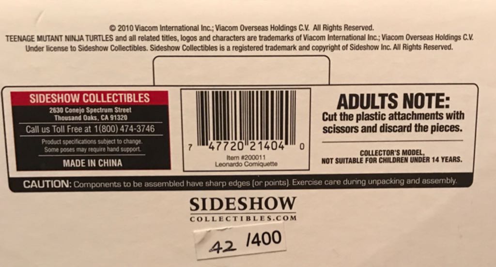 TMNT - Leonardo - TMNT (Comics) ornament collectible [Barcode 747720214040] - Main Image 2
