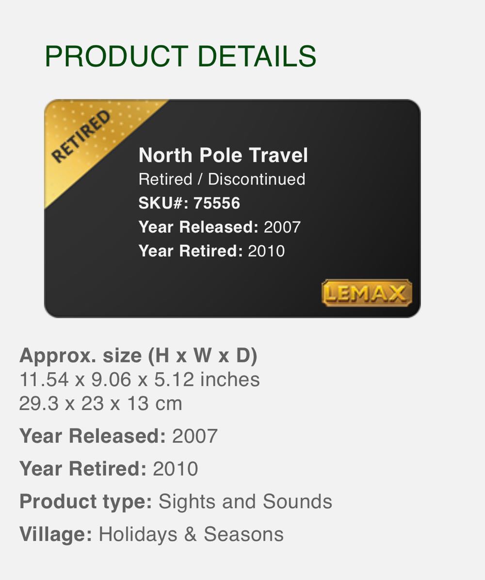 North Pole Travel #75556 - Santa’s Wonderland (Sights and Sounds) ornament collectible [Barcode 728162755568] - Main Image 3