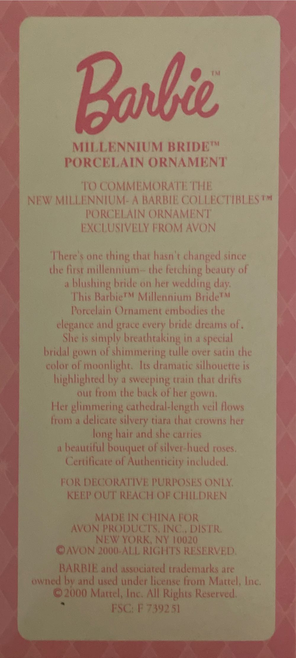 Barbie Millennial Bride - Barbie (People and Characters) ornament collectible - Main Image 2