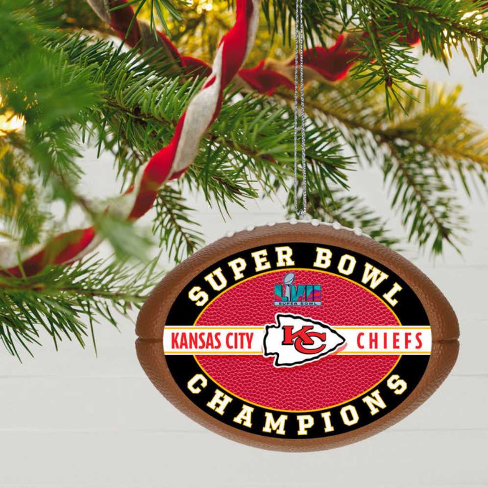 Hallmark Keepsake. Fall. NFL Football. 2023. Super Bowl LVII. Kansas City Chiefs. - NFL Football (Super Bowl LVII Champions Kansas City Chiefs) ornament collectible [Barcode 661127014952] - Main Image 4