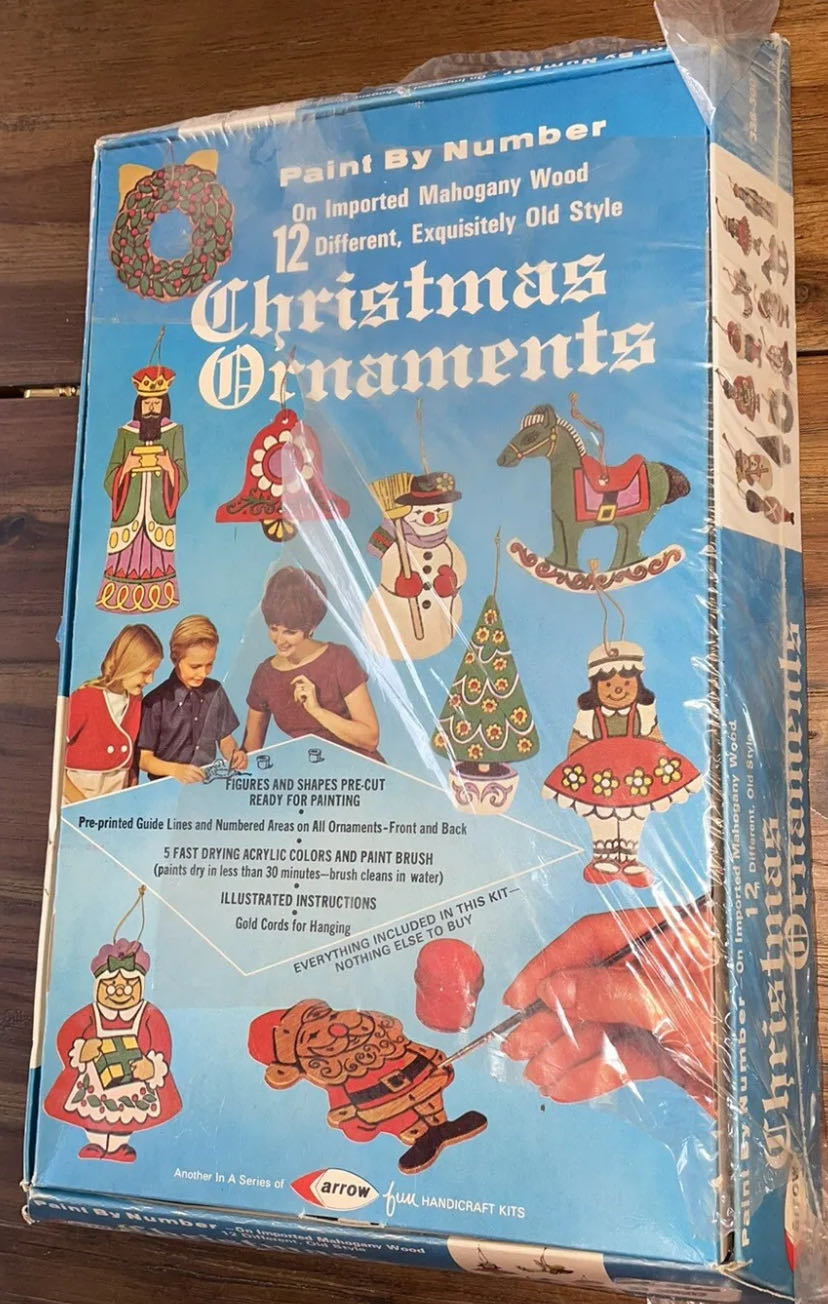 Arrow - Wood - Angel Playing Harp - Angel (Paint By Number) ornament collectible - Main Image 3