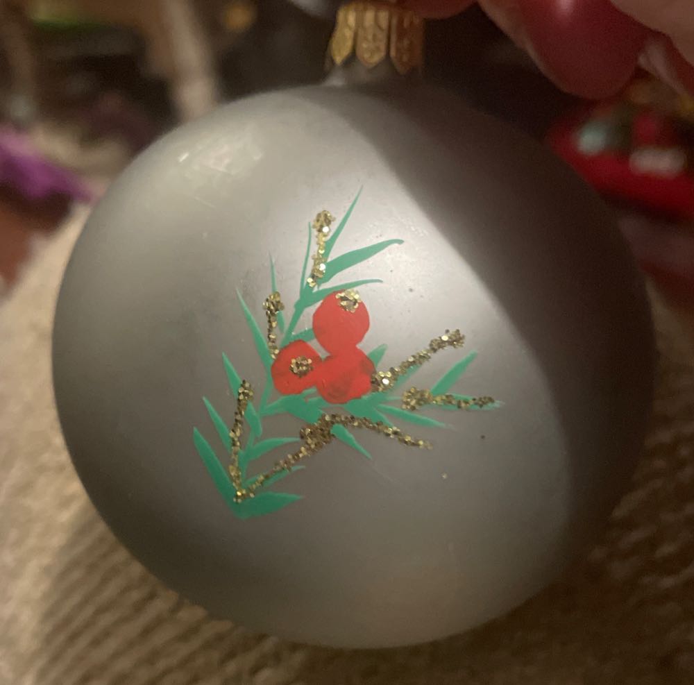 Dillards - Trimmings - White Poinsettia & Candle - Poinsettia (Round) ornament collectible - Main Image 2