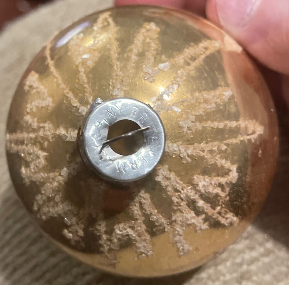 Shiny Brite - Round - Mica - Stars & Swirls - Gold - Stars & Swirls (Round) ornament collectible - Main Image 3