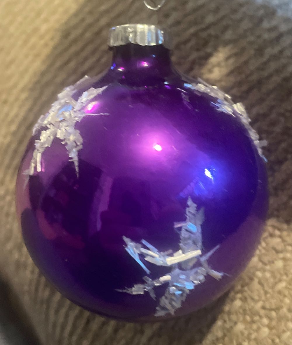 Shiny Brite - Round - Purple - Stars - Glitter (Round) ornament collectible - Main Image 2