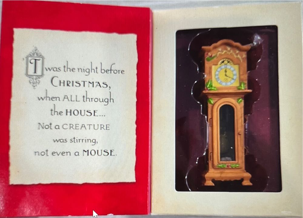 Twas The Night Before Christmas Grandfather Clock  (TTNBC) ornament collectible - Main Image 3