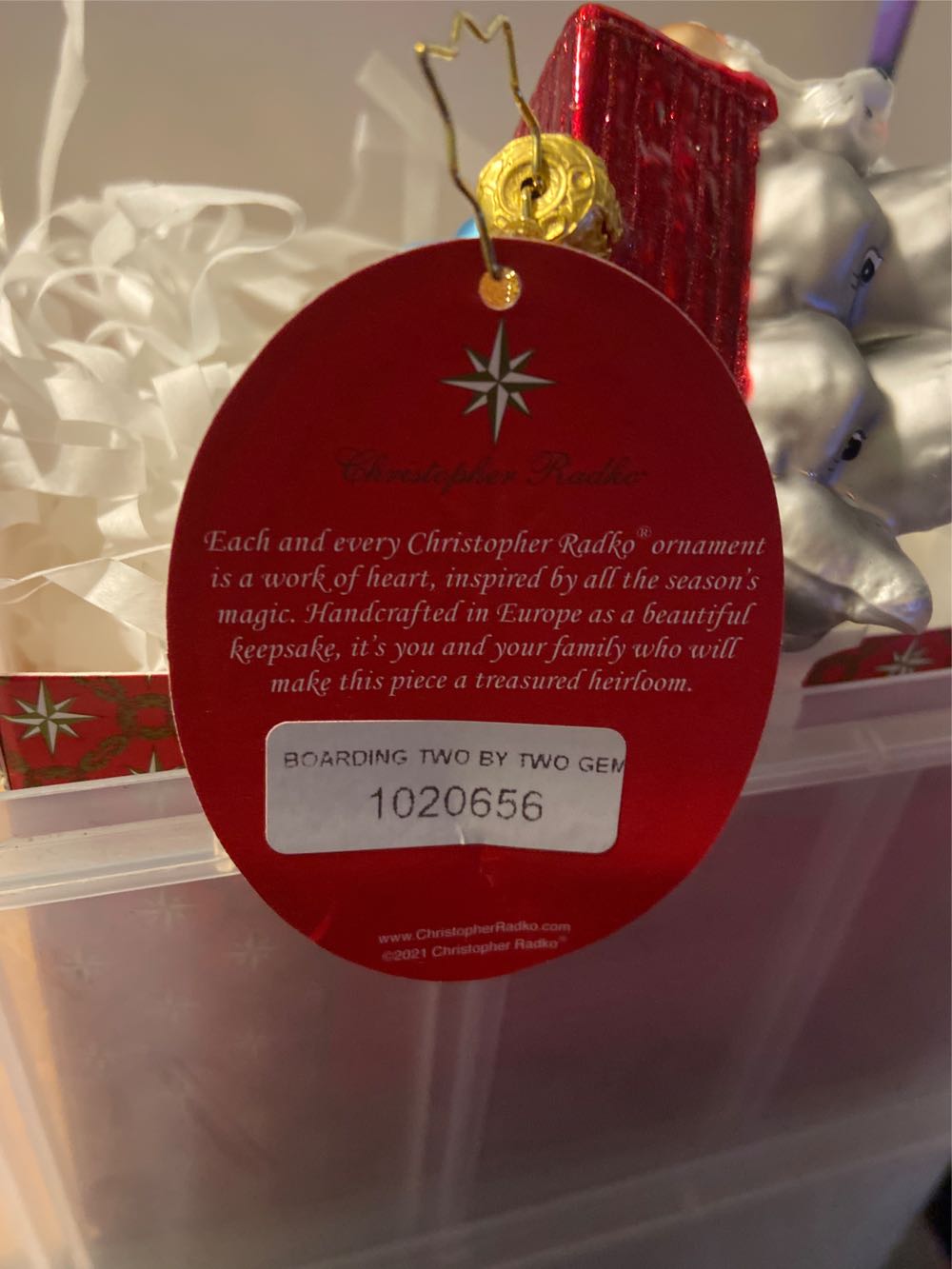 Gem: Boarding Two By Two  ornament collectible - Main Image 3