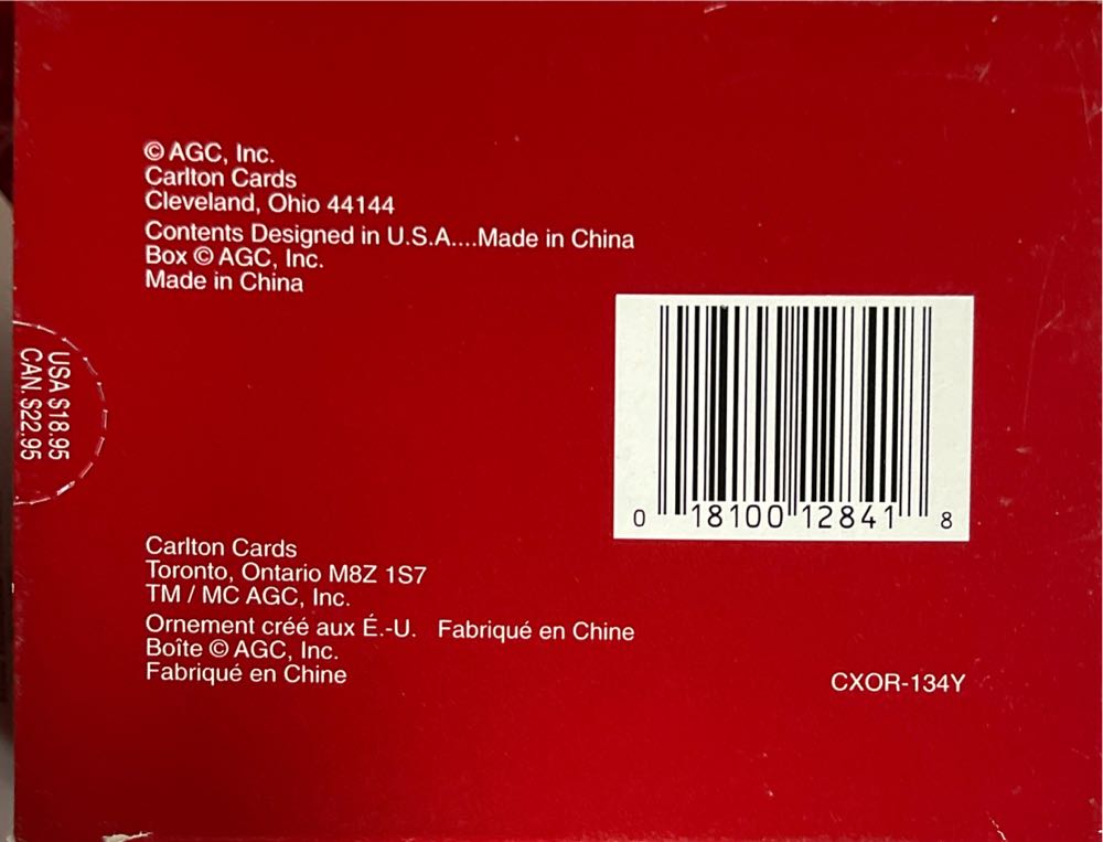 Carlton Card. Christmas. Heirloom Collection. 1998. Mrs. C’s Special Recipe. - Carlton Cards Heirloom Collection (Mrs C’s Special Recipe) ornament collectible [Barcode 018100128418] - Main Image 3