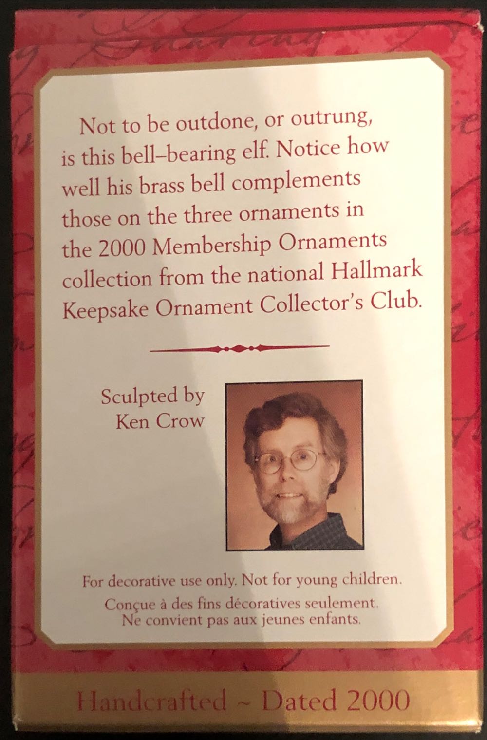 Bell-Bearing Elf KOCC  ornament collectible - Main Image 2