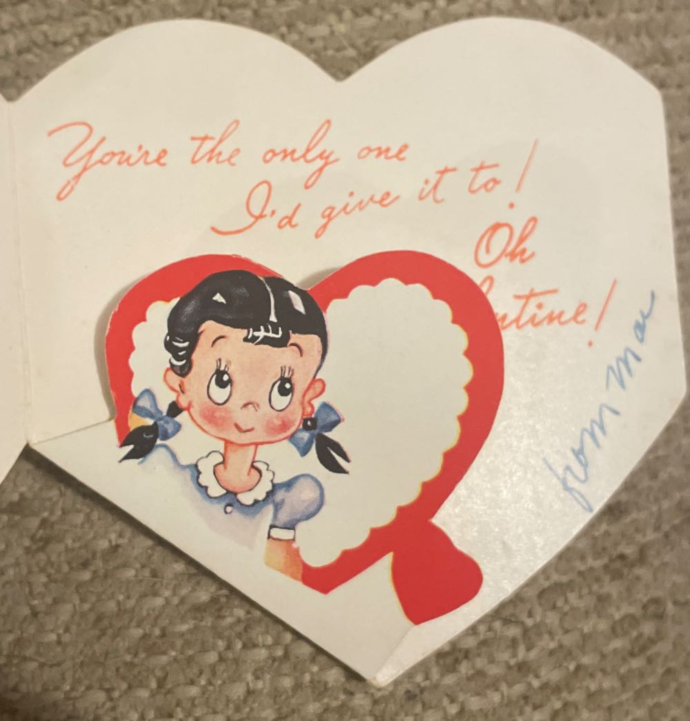 A-meri-card - Boy Holding Valentine - P-138 - Bi-Fold (Valentine) ornament collectible - Main Image 2