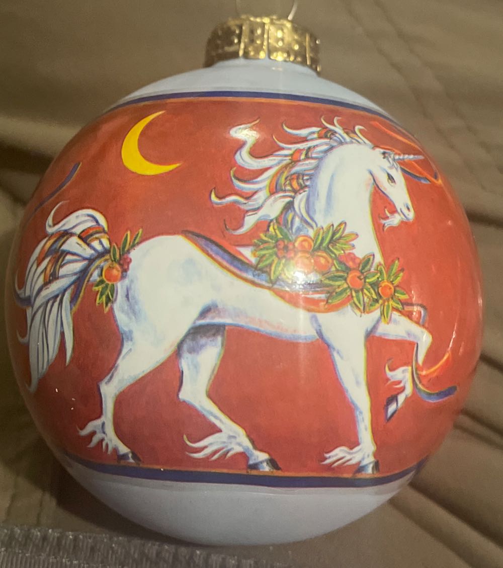 Unicorn - Round - Unicorn (Round) ornament collectible - Main Image 2