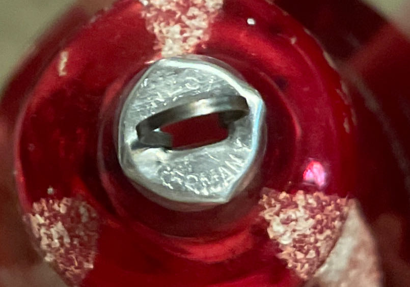 West Germany - Bell - Red - Glitter Lines - Glitter (Bell) ornament collectible - Main Image 3